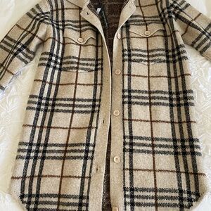 NEW with tags Lyla&Luxe Tan Checkered Sweater Jacket